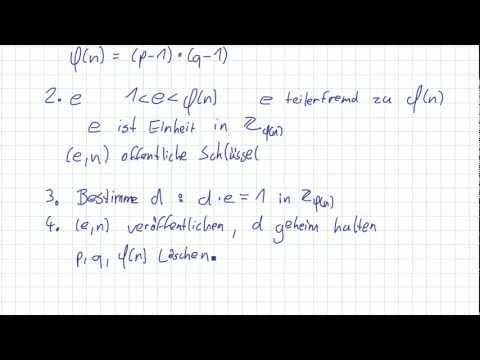 Mathematik für Informatik Studenten 59 - RSA : Wie geht das?