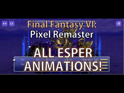 Final Fantasy VI: Pixel Remaster ALL ESPER ANIMATIONS!!
