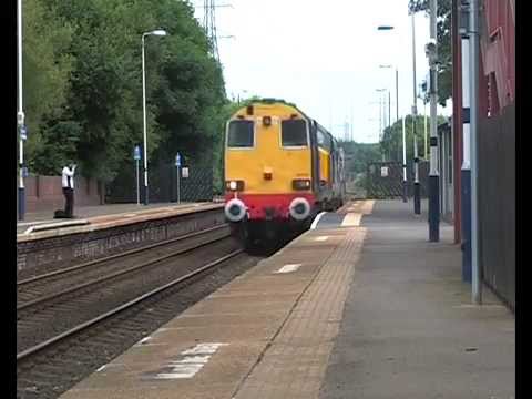 Hartlepool to Sellafield Nuclear Flasks through Blaydon Station 25th June 2014