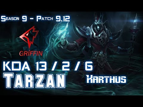 GRF Tarzan KARTHUS vs ELISE Jungle - Patch 9.12 KR Ranked