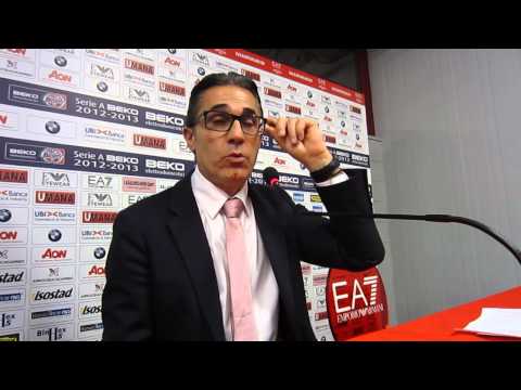 Sergio Scariolo dopo EA7 Olimpia - Montepaschi Siena GARA 1 di playoff 10-5-2013