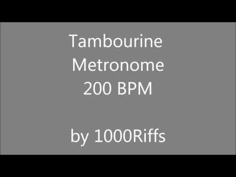 Tambourine Metronome 200 BPM - Beats Per Minute