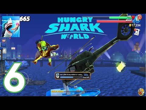 Hungry Shark World - Gameplay Walkthrough Part 6 - Meltdown Shark Unlocked (Android, IOS)