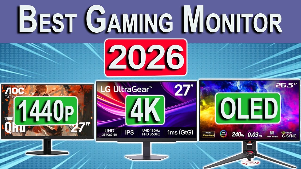 Best Gaming Monitor 2026 | 1440p, 240hz, 4K & OLED | Best Gaming Monitors for PC PS5 XBox