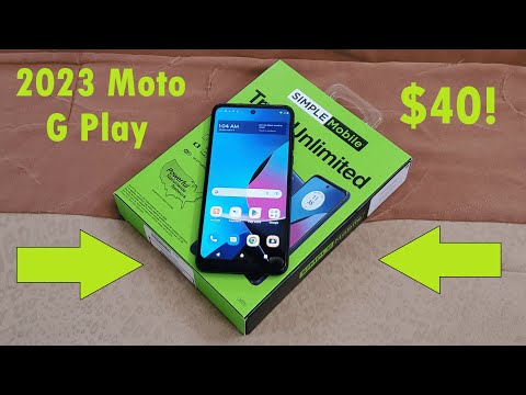 $40 2023 Moto G Play Unboxing and First Impressions! (Simple Mobile) (Walmart Bargains ep. 2)