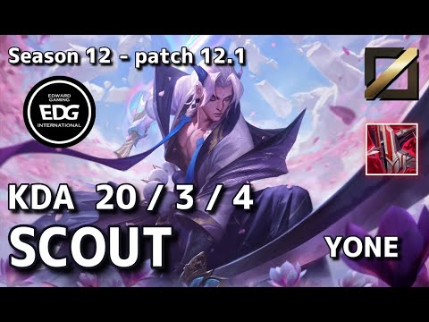 【KRサーバー/D2】EDG Scout ヨネ(Yone) VS アニビア(Anivia) MID - Patch12.1 KR Ranked【LoL】