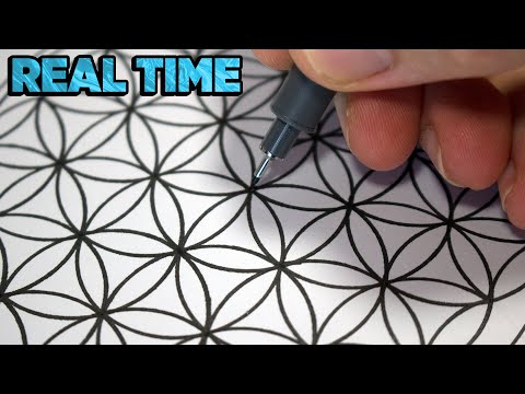 Relaxing Pentagram Mandala Drawing Process
