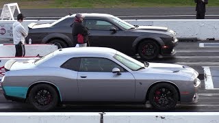 The difference between Demon and Hellcat - 1/4 mile drag race