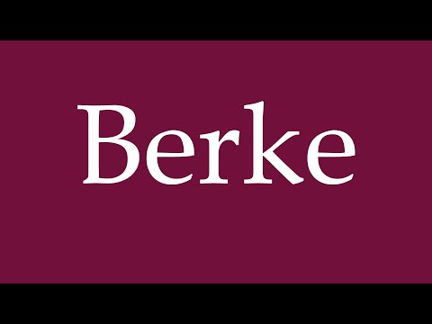How to Pronounce ''Berke'' Correctly in German
