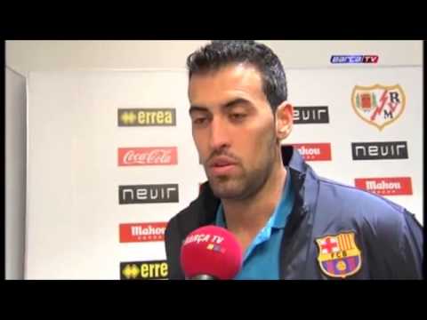 Busquets || Entrevista despues del partido contra el Rayo (27-1012)