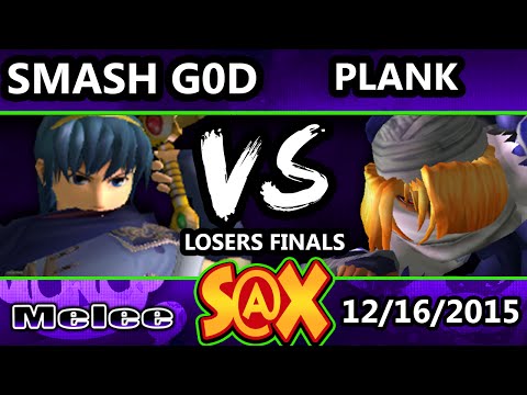 S@X 128 - Plank (Sheik) Vs. HE | Smash God (Marth) SSBM Losers Finals