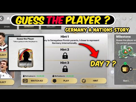 ADIVINA EL JUGADOR | CÓMO OBTENER ALEMANIA: LA HISTORIA DE UNA NACIÓN - RESPUESTAS DEL EVENTO DEL...