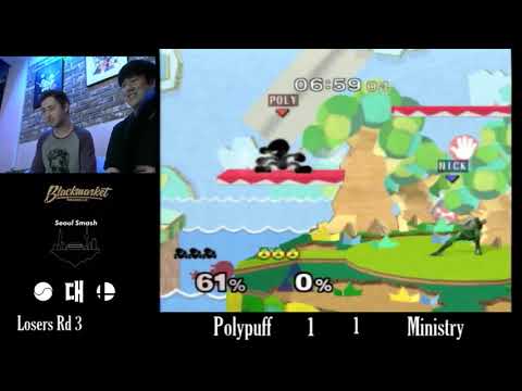 Highlight: Blackout 3 Melee - Losers Round 3 - Ministry(Shiek, Falco) vs Polypuff(Link, Cpt. Falcon)