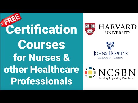 FREE Certification Courses for NURSES & other Healthcare Professionals -Part 1 | Nurse Resumé