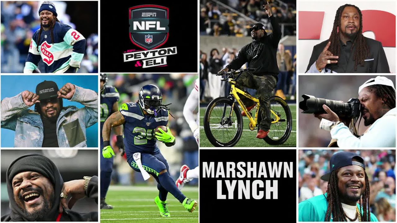 Marshawn Lynch joins Peyton and Eli during Seahawks vs. 49ers | 'ManningCast'