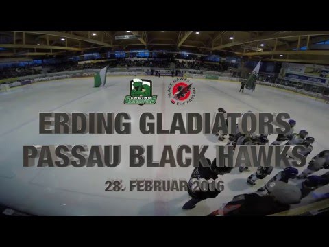 Erding Gladiators versus Passau Black Hawks Recap - 28. Februar 2016