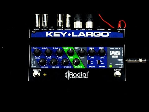 RADIAL ENGINEERING KEY-LARGO 3 Channel USB / MIDI Keyboard Instrument Mixer image 7