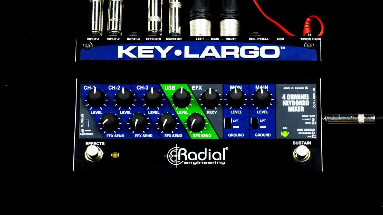 Radial Key-Largo Keyboard Mixer and Performance Pedal