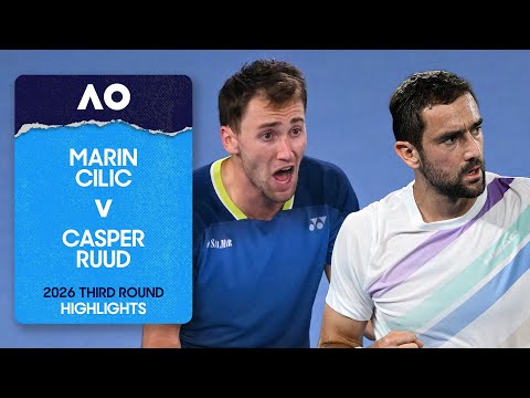 Marin Cilic v Casper Ruud Highlights | Australian Open 2026 Third Round