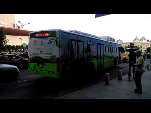 București - Autobuz BYD electric pe linia 381 plecând din stația PIAȚA 21 DECEMBRIE 1989