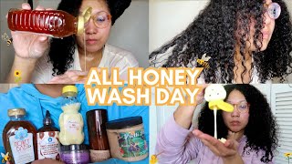 ONLY USING CURLY HAIR PRODUCTS MADE WITH HONEY - DOING MY HAIR w/ the FLU 🤧