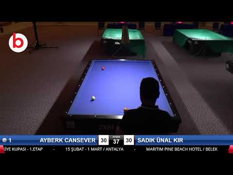 AYBERK CANSEVER & SADIK ÜNAL KIR Bilardo Maçı - 2020 TK 1.ETAP ANTALYA-2.TUR