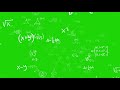 4k Math Background Green Screen