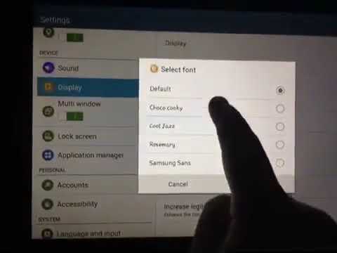 How to change the Font Style on Samsung Galaxy Tab E
