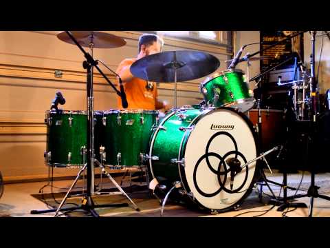 Led Zeppelin - Swan Song - Drum Cover - Vintage Ludwig Green Sparkle Drum Kit