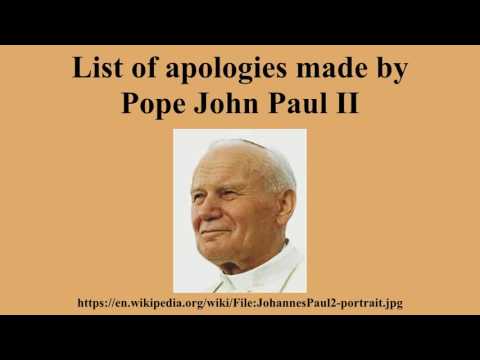List of apologies made by Pope John Paul II