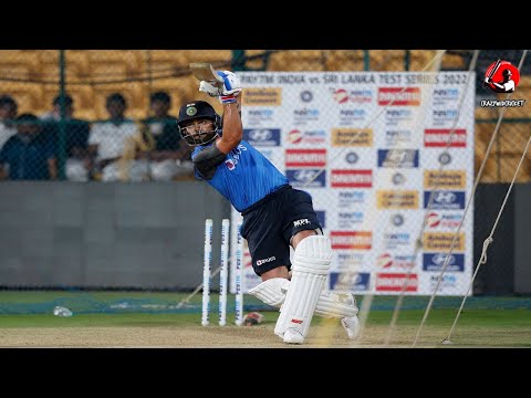 Virat Kohli's batting practice with pink balls ahead of D/N Test against Sri Lanka at Chinnaswamy |