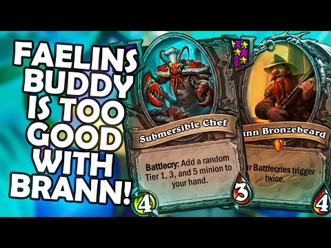 Faelin With Brann is TOO STRONG! | Hearthstone Battlegrounds