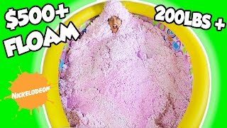 200LBS of DIY FLOAM SLIME $500 + SLIME CHALLENGE IN A POOL! SO CRAZY! | NICOLE SKYES