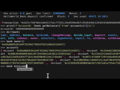 Web3 Hacking in Python - 0x17 Brownie Smart Contract Interactions Part 2 - Console