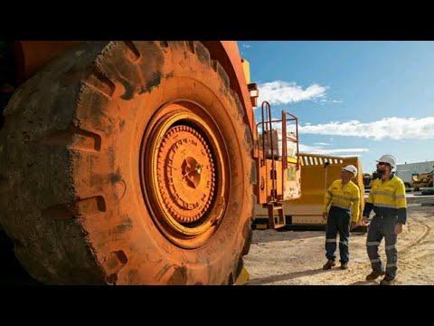 Caterpillar 988F Wheel Loader Loading Mercedes And MAN Trucks.