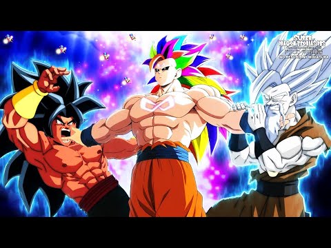 GOKU SUPER SAIYAN RAINBOW INFINITY VS AKUMO - Spanish Latin Dubbed