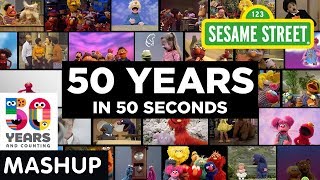 Sesame Street: 50 Years in 50 Seconds Mashup | #Sesame50