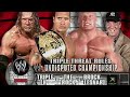Triple H Vs Brock Lesnar Vs The Rock WWE Undisputed Championship Match Rare Match GW Tour 2002