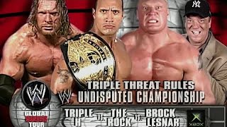 Download lagu Triple H vs Brock Lesnar vs The Rock WWE Undisputed Championship Match (Rare Match): GW Tour 2002 mp3 Download lagu Triple H vs Brock Lesnar vs The Rock WWE Undisputed Championship Match (Rare Match): GW Tour 2002 mp3