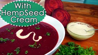 EASY DAIRY FREE BEET SOUP RECIPE : INSTANT POT or STOVE TOP -  w/ Hemp Seed Cream
