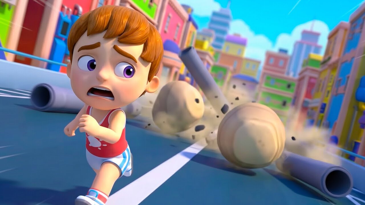 地震発生！ビルドーザーの助けが必要だ！　子供向け建設用トラック