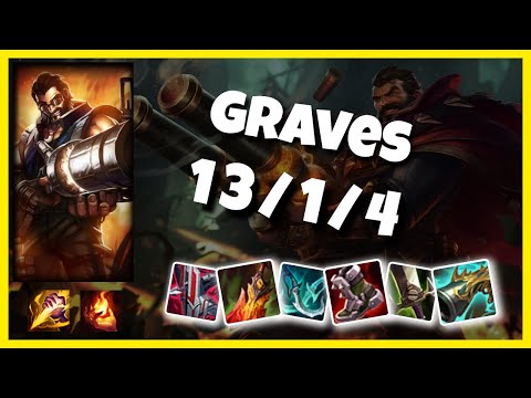 Graves vs Kha'Zix BR Challenger JUNGLE (13/1/4) - v11.3