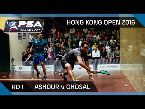 Squash: Hong Kong Open 2016 - Ashour v Ghosal - Rd 1 Highlights