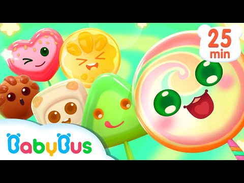 Învățăm cifrele cu cele 6 acadele 🍭 Cântece Copii BabyBus