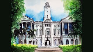 Download lagu Watercolour and ink cityscape demonstration [Victoria Theatre and concert Hall, Singapore] mp3