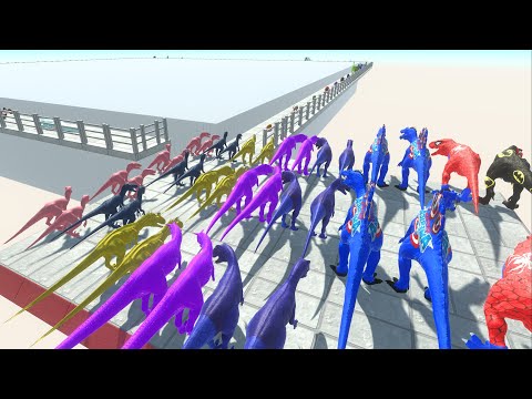 Colored Cranivore Dinosaurs Sky Championship - Animal Revolt Battle Simulator