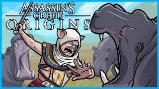 Assassin&#39;s Creed Origins Funtage! - &quot;ANGRY ANGRY HIPPOS!&quot; (AC Origins Funny Moments | 4K Gameplay!)