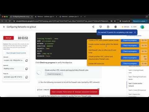Networking Fundamentals on Google Cloud Challenge Lab ARC124