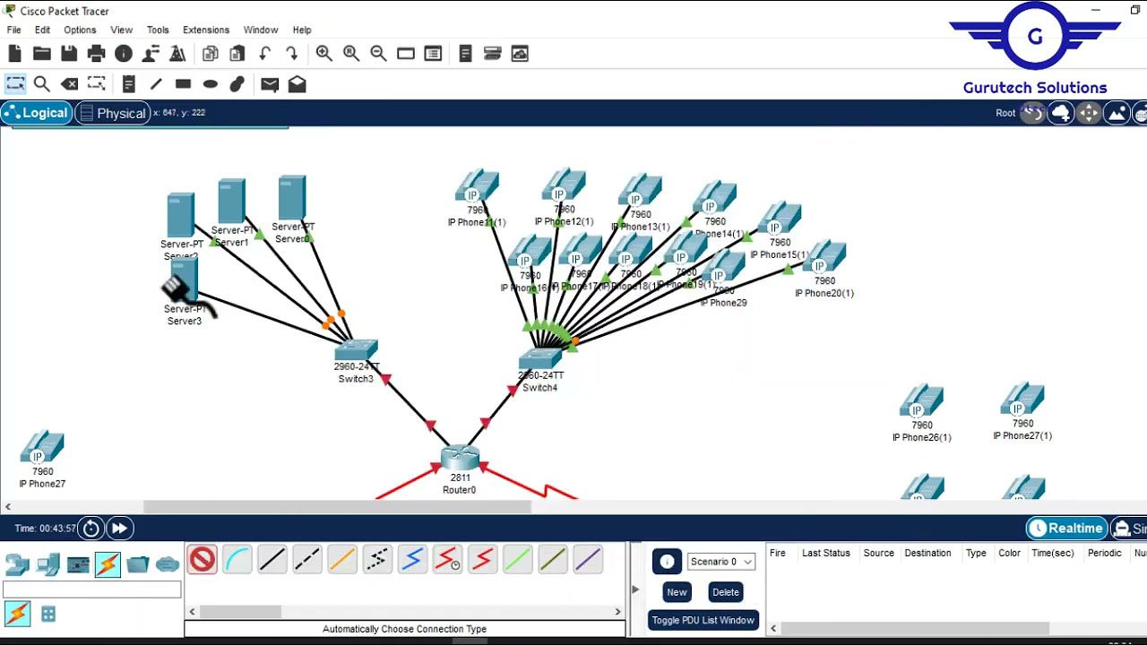 📞 Design & Implementation of an IP Telephony System (VoIP) Using Cisco Packet Tracer 🌐🔧