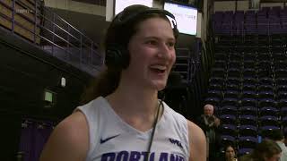 Portland Women's Basketball vs Pacific (85-72) - Post Game Interview with Dyani Ananiev